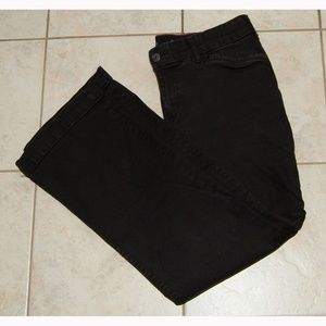 Eddie Bauer Curvy Trouser Pants Jeans Black Sz 16W